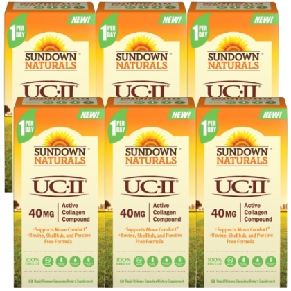 Sundown日落恩賜 勇健UCII非變性二型膠囊(60粒X6瓶)(共360天份)