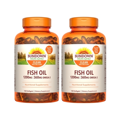 Sundown日落恩賜-精萃深海魚油1200mg膠囊食品(100粒X2瓶)(效期至2026年01月31日)