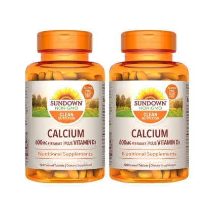 Sundown日落恩賜-鈣600mg Plus D3加強錠(120錠X2瓶)