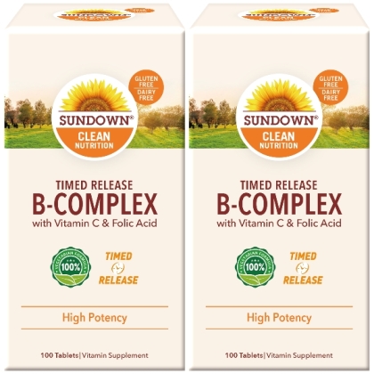 Sundown日落恩賜 緩釋型超級B群+C錠(B12加強配方)(100錠X2瓶)(共200天份)