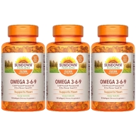 Sundown日落恩賜-植物性配方(含Omega 369)軟膠囊(50粒X3瓶)