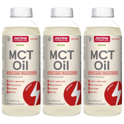 Jarrow賈羅公式 中鏈三酸甘油酯MCT Oil(椰子油來源)(591毫升X3瓶)(效期至2026年04月30日)