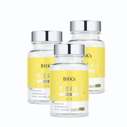 BHK's-維他命C500錠(90錠/瓶)3瓶優惠組
