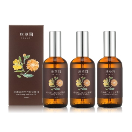 璞草園-細潤緩膚全方位保養油(100mlX3瓶組)