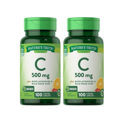 綠萃淨 維生素C柑橘類黃酮玫瑰果錠(100錠X2瓶)(共200天份)