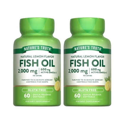 綠萃淨 TG型魚油檸檬味軟膠囊(60粒X2瓶)(共60天份)