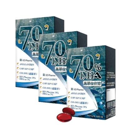 AKSO-魚油70%DHA(60顆X3盒)優惠組