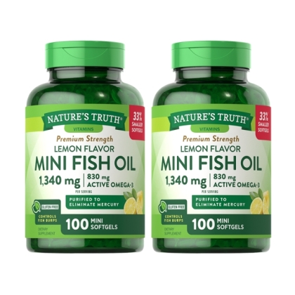 綠萃淨 超濃縮魚油迷你軟膠囊(100粒X2瓶)