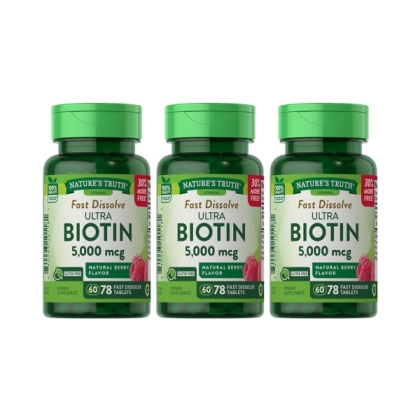綠萃淨 生物素5000微克口含錠(78錠X3瓶)