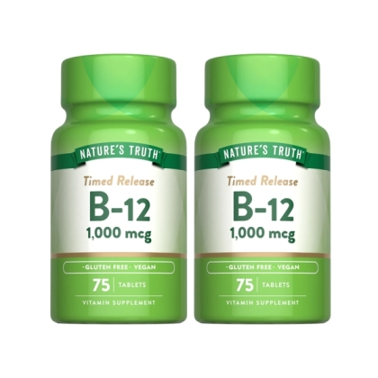 綠萃淨 緩釋型維生素B12 1000mcg錠(75錠X2瓶)