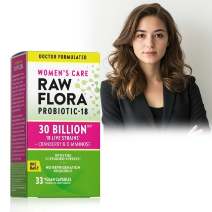 綠萃淨 Raw Flora 300億女性益生菌蔓越莓膠囊(33粒_33天份)
