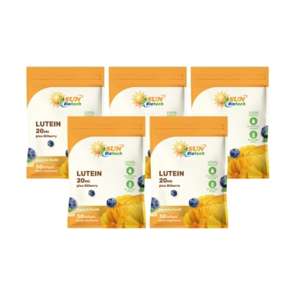 Sun日落恩賜 游離型超級葉黃素20mg+山桑子軟膠囊(30粒X5袋)(共150天份)