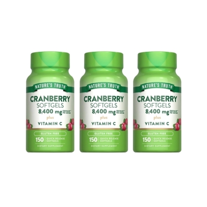 綠萃淨 50倍蔓越莓plus維生素C+E軟膠囊(150粒X3瓶)(共225天份)