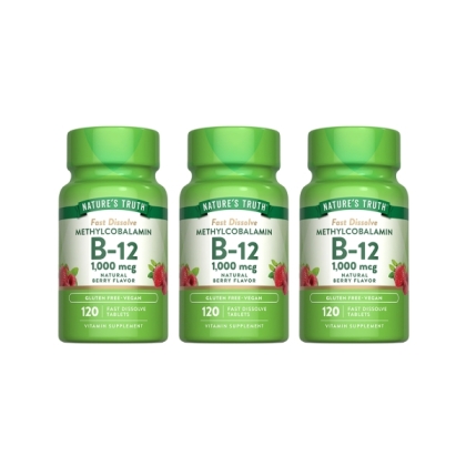 綠萃淨 活性甲基B12 1000微克口含錠(120錠X3瓶)
