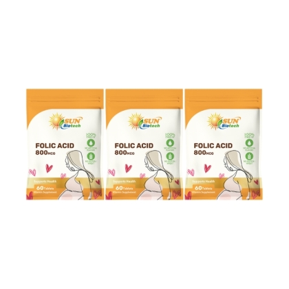 Sun日落恩賜 孕寶葉酸800微克錠(60錠X3袋)(共180天份)